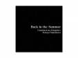 Back in the Summer[]COMEBACK MY DAUGHTERS