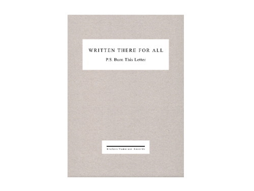 Written There For All[限定EP&CD]／P.S. Burn This Letter